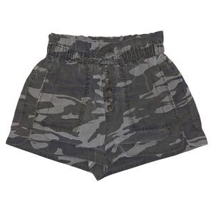Express extreme high rise camo paperbag shorts